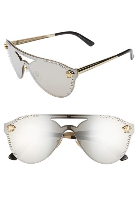 medusa 60mm crystal shield sunglasses versace on person|Versace Medusa sunglasses for sale.